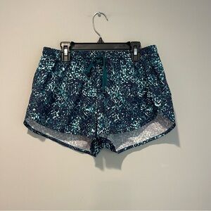 Old Navy Active Teal Patterned Athletic Shorts